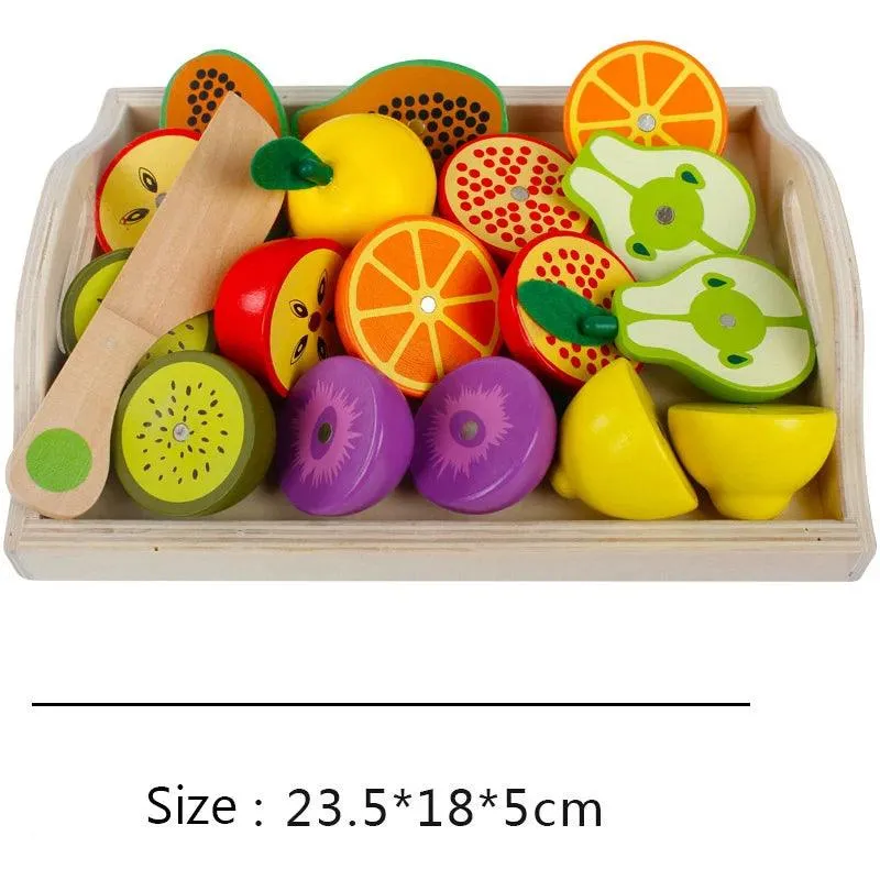 Wooden Fruit Cutting Set