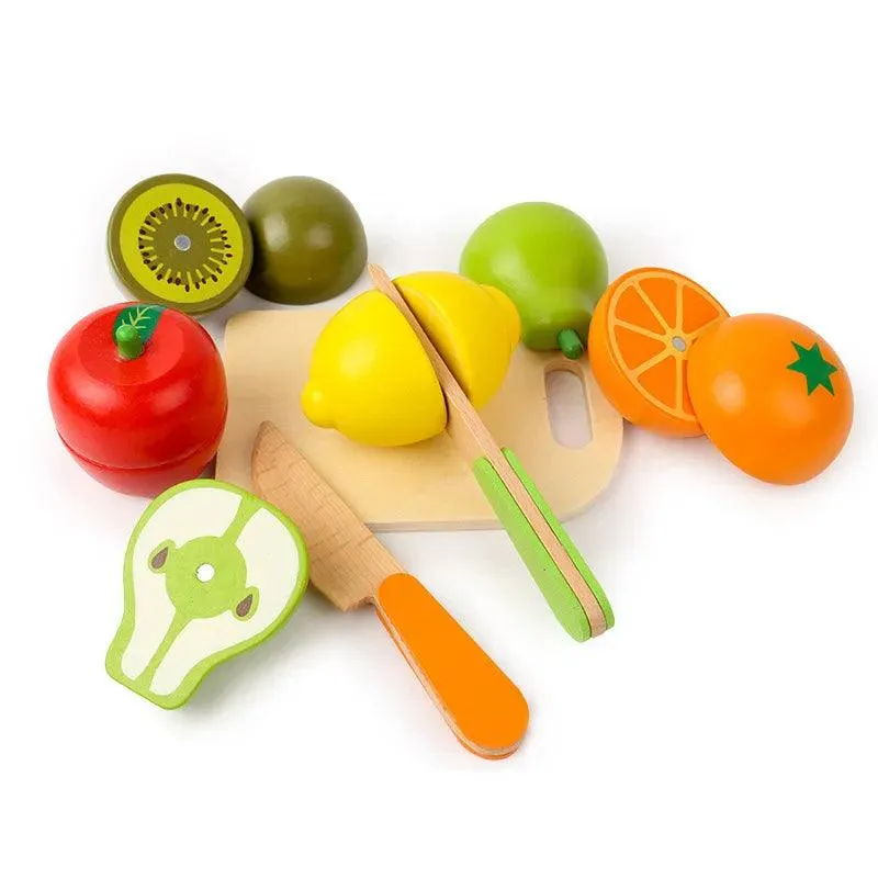 Wooden Fruit Cutting Set