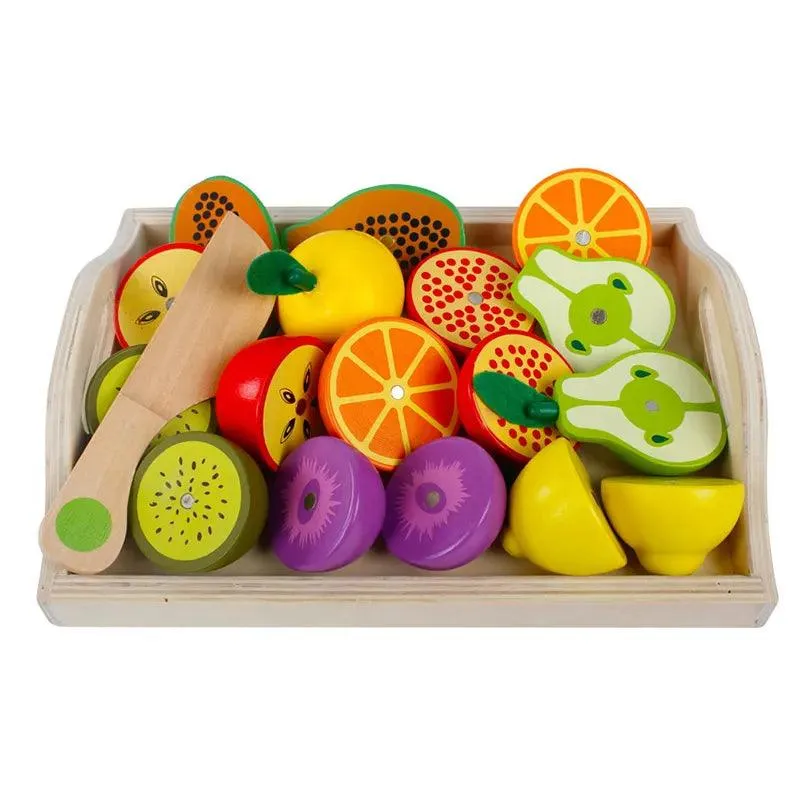 Wooden Fruit Cutting Set