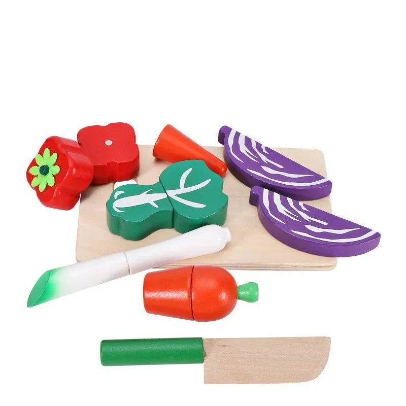 Wooden Fruit Cutting Set