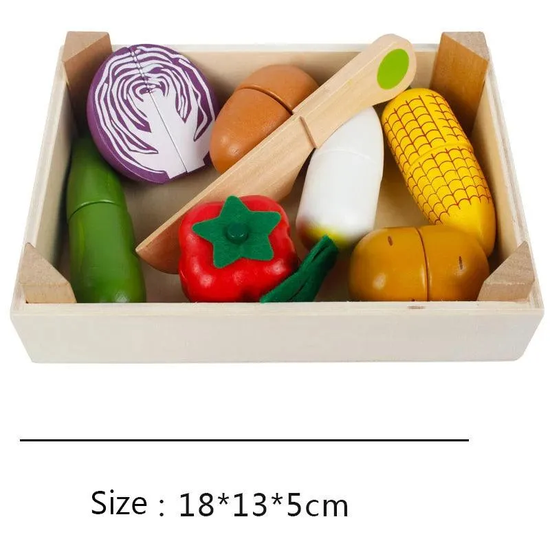 Wooden Fruit Cutting Set