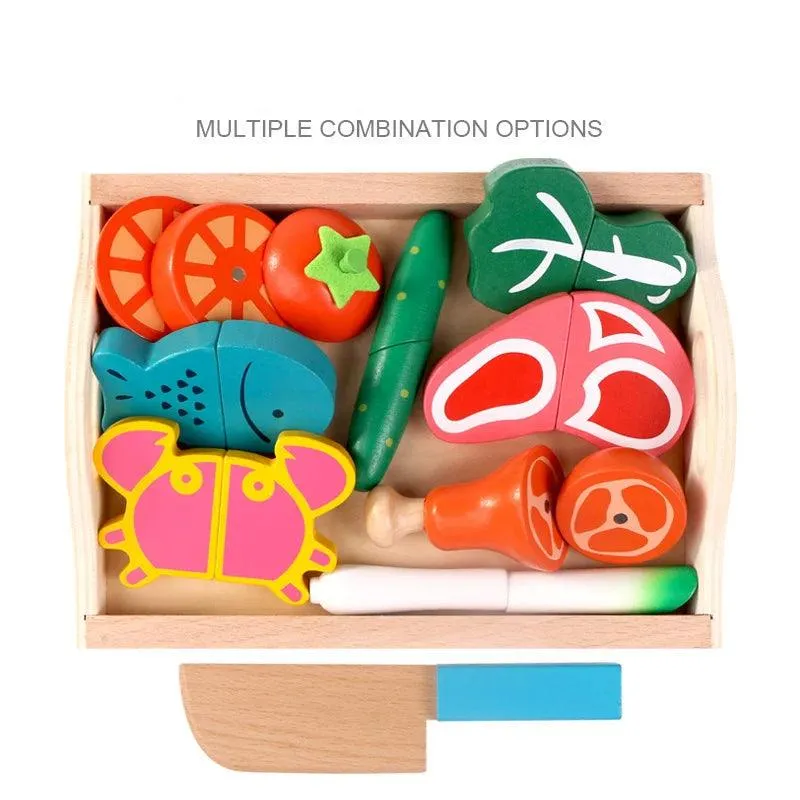 Wooden Fruit Cutting Set