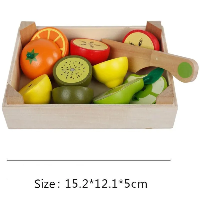 Wooden Fruit Cutting Set