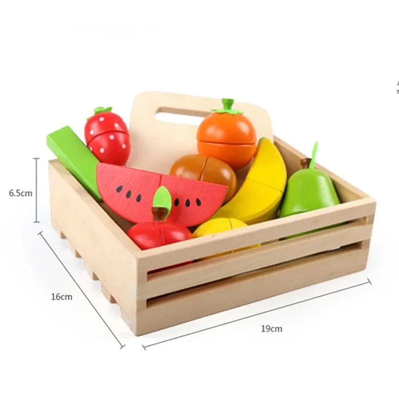 Wooden Fruit Cutting Set