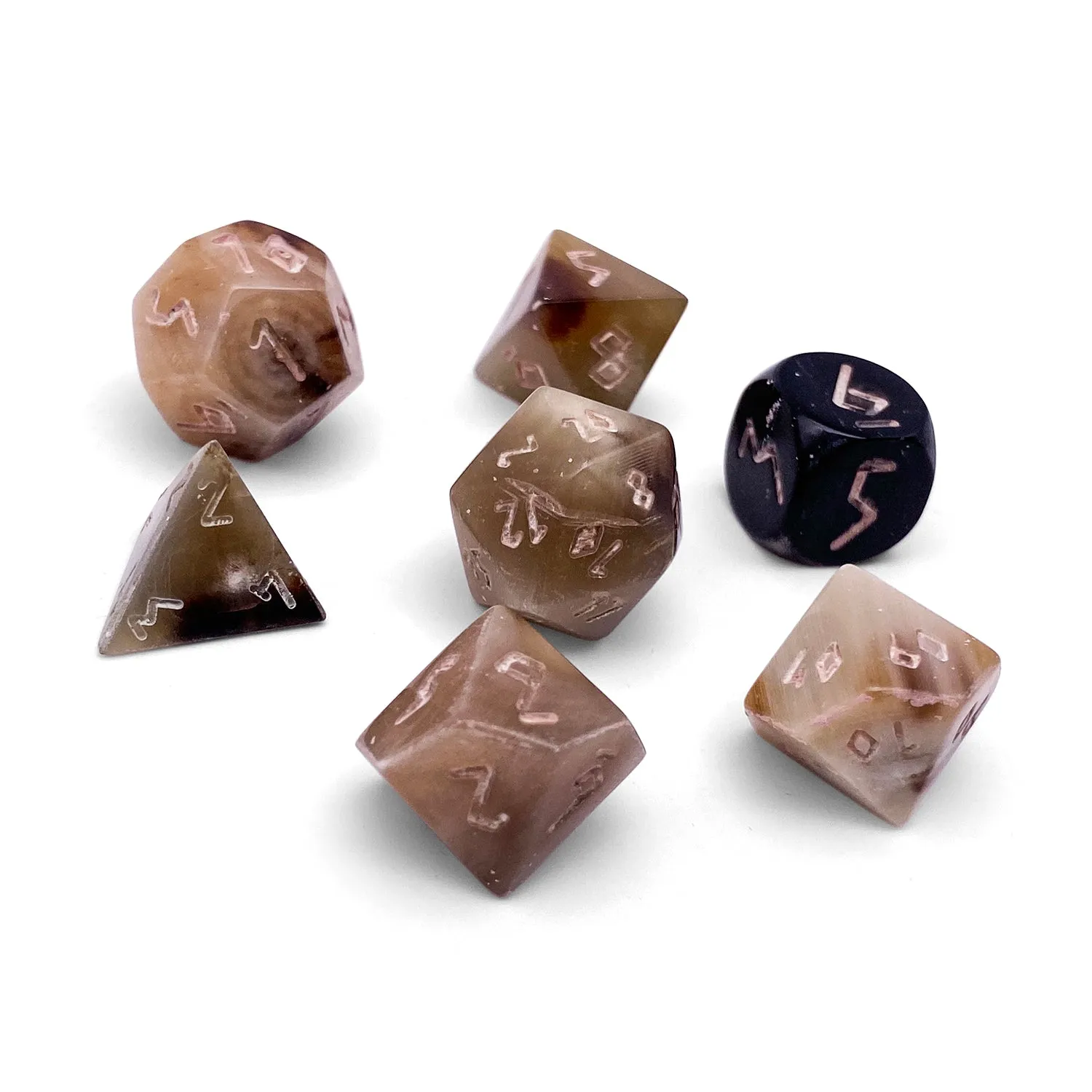 Yak Horn RPG Dice Set by Norse Foundry