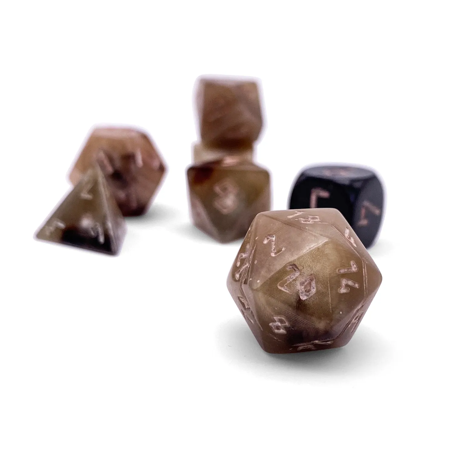 Yak Horn RPG Dice Set by Norse Foundry